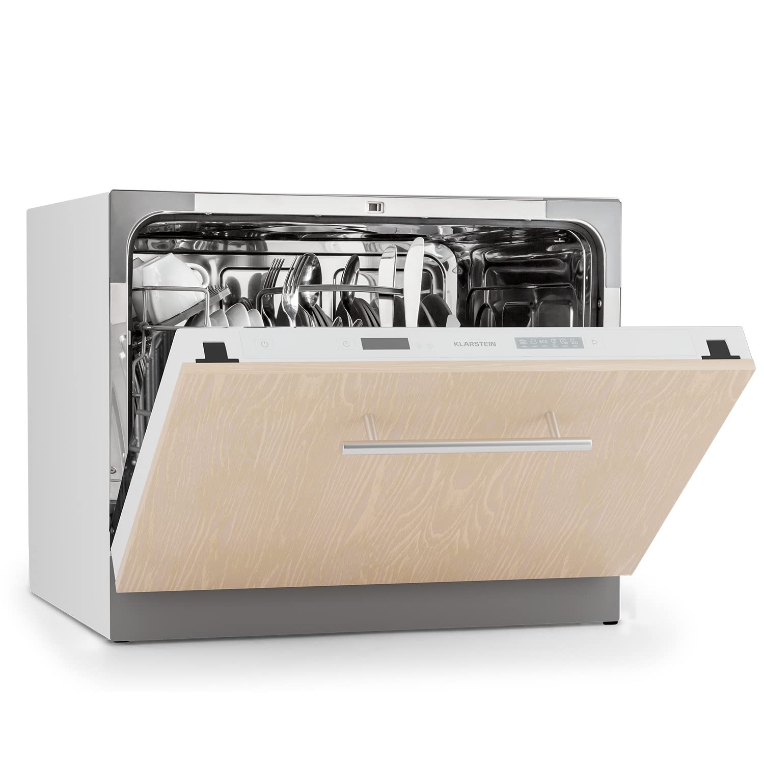 Klarstein Lave-vaisselle Portatif 6 Couverts, Silencieux et Facile à Installer pour la Maison